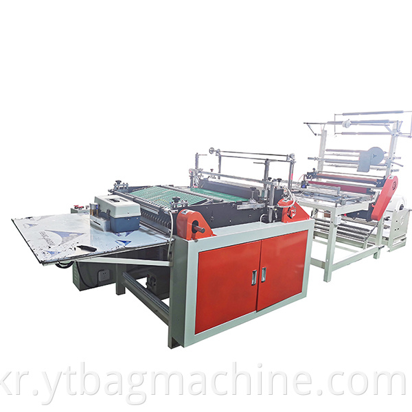 Double channel bag cutting machine